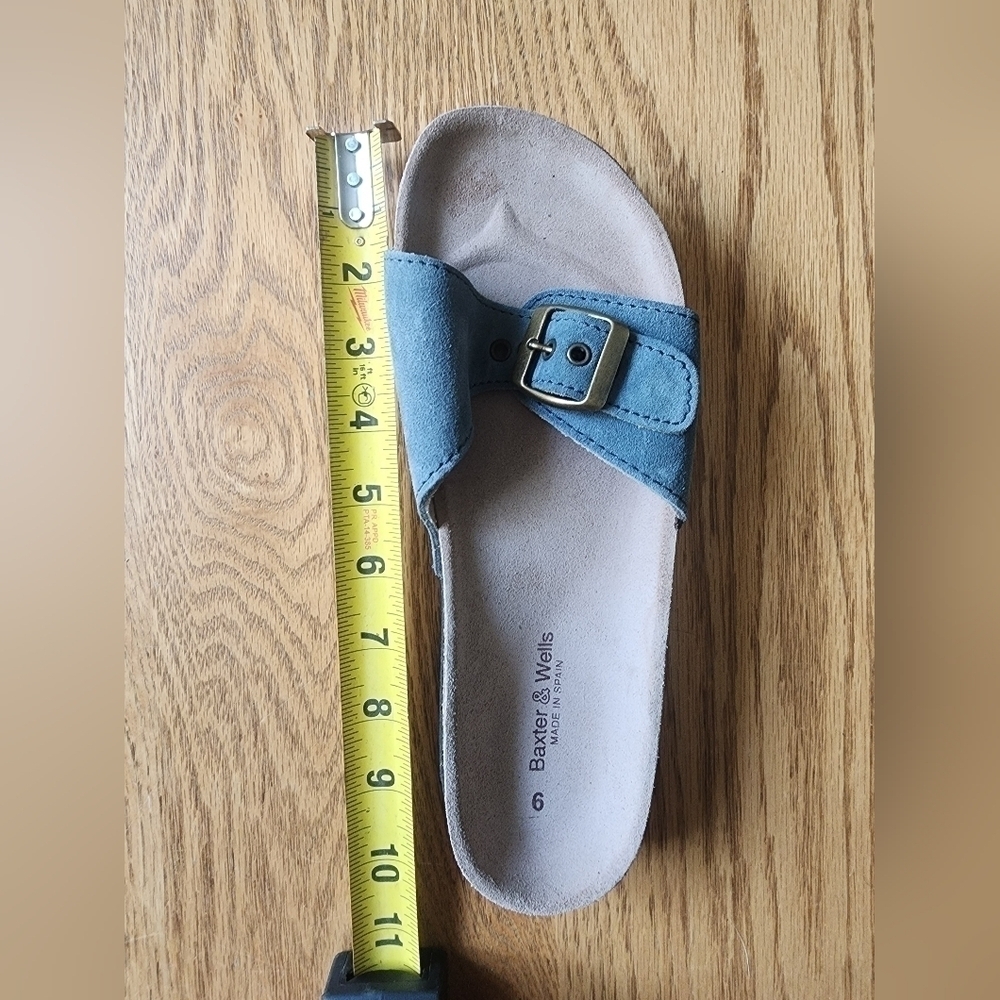 Baxter & Wells Made In Spain (Like Birkenstocks) Blue Sandals Women's Si… - Picture 7 of 10